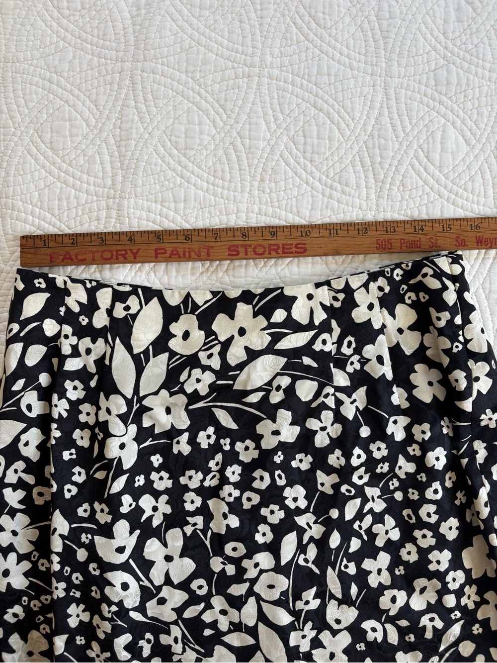 Silk Floral Skirt 14 Petite Vintage Liz Claiborne - Picture 7 of 8